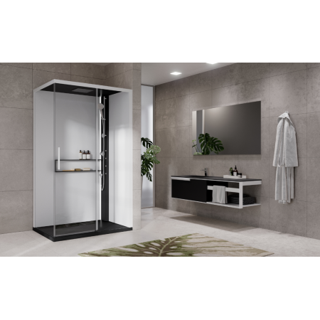 NOVELLINI GLAX 2.0 2P 120X80 CABINA MULTIFUNZIONE APERTURA 1 ANTA SCORREVOLE + 1 LATO FISSO