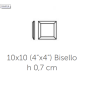 VOGUE TRASPARENZE BISELLO 10X10 TR GHIACCIO (LUCIDO)