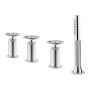 IB RUBINETTERIE BOLD ROUND MISCELATORE VASCA A QUATTRO FORI PER COLONNA DI RIEMPIMENTO E KIT DOCCIA