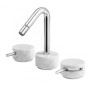 IB RUBINETTERIE MARMO MISCELATORE BIDET TRE FORI CON BOCCA SNODABILE