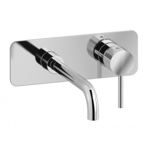 IB RUBINETTERIE INDUSTRIA MISCELATORE LAVABO A MURO CON SCARICO CLIK CLAK