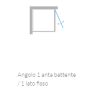 ARBLU DEDALO ANGOLO 1 BATTENTE + 1 FISSO