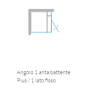 ARBLU DEDALO ANGOLO PLUS 1 ANTA BATTENTE+1 LATO FISSO