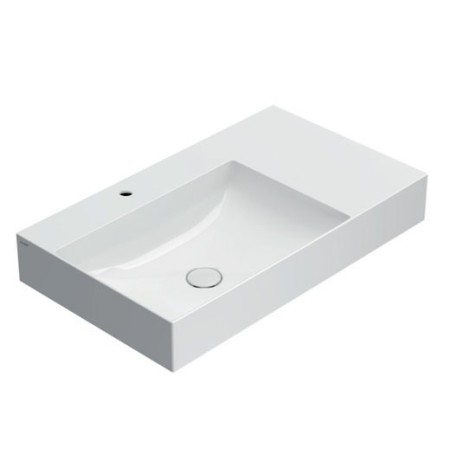 GLOBO T-EDGE LAVABO 80X47 VASCA DECENTRATA SOSPESO/APPOGGIO