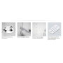 NOVELLINI EON 2P CABINA MULTIFUNZIONE 1 ANTA SCORREVOLE + 1 LATO FISSO LATERALE 120X80