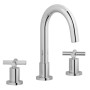 IB RUBINETTERIE WOW MISCELATORE LAVABO TRE FORI BOCCA ALTA COMPLETO DI SCARICO