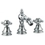 IB RUBINETTERIE HERMES MISCELATORE BIDET TRE FORI CON BOCCA SNODABILE COMPLETO DI SCARICO
