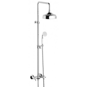 IB RUBINETTERIE HERMES COLONNA DOCCIA CON SOFFIONE E KIT DOCCIA