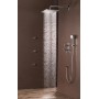 BOSSINI DREAM - CUBE H 75 CUBE SOFFIONE A PARETE 400X400 mm CON BRACCIO DA 500mm