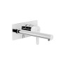 NOBILI ABC MISCELATORE LAVABO A PARETE BOCCA LUNGA 20 CM CON PLACCA