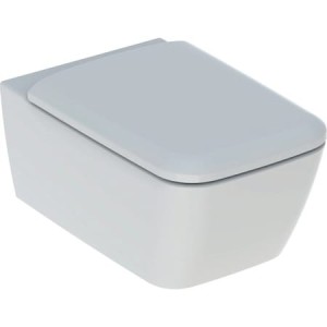 GEBERIT ICON SQUARE VASO SOSPESO RIMFREE CON SEDILE SLIM SOFT CLOSE