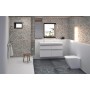 GEBERIT ICON SQUARE VASO A TERRA RIMFREE CON SEDILE SLIM SOFT CLOSE