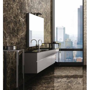 REX CERAMICHE LES BIJOUX MARRON IMPERIAL GLOSSY 60X120 RETTIFICATO 9mm