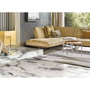 REX CERAMICHE LES BIJOUX CALACATTA ALTISSIMO BLANC GLOSSY 60X120 RETTIFICATO 6mm