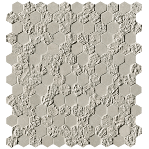 FAP CERAMICHE BLOOM GREY PRINT ESAGONO MOSAICO 29,5X32,5