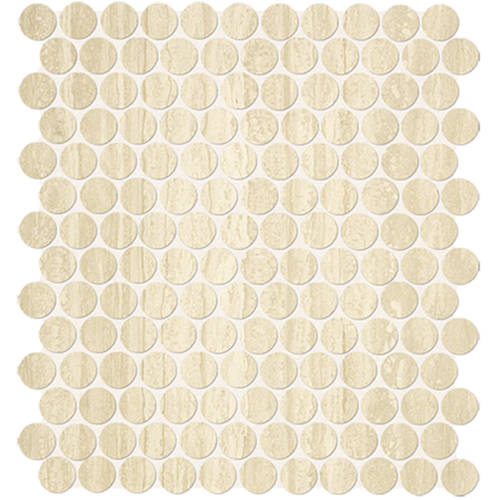 FAP CERAMICHE ROMA TRAVERTINO ROUND MOSAICO 29,5X32,5