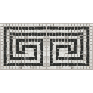 FAP CERAMICHE ROMA GRECA STATUARIO GRAFITE MOSAICO MATT 20X40