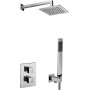 LEVEL DUSCHSET MIT THERMOSTATMISCHER + SOFFIONE + SET HANDBRAUSE