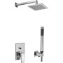 LEVEL DUSCHSET MIT MECHANISCHEM MISCHER + SOFFIONE + SET HANDBRAUSE
