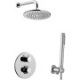 PAFFONI LIGHT KIT DOCCIA C/MISCELATORE TERMOSTATICO + SOFFIONE + SET DOCCETTA