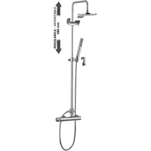 PAFFONI COLONNA DOCCIA EASY PLUS REGOLABILE C/MISCELATORE MECCANICO