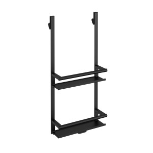 COSMIC ARCHITECT S+ DOPPIO PORTASAPONE APPESO PER CABINA DOCCIA SOFT BLACK
