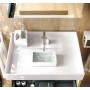 COSMIC THE GRID DISPENSER + PORTASPAZZOLINI DA APPOGGIO CROMO/BIANCO SATINATO 385ml