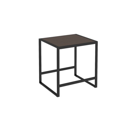 COSMIC THE GRID SGABELLO NERO SATINATO/ROVERE SCURO