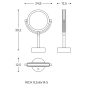 COSMIC ESSENTIALS SPECCHIO INGRANDITORE D'APPOGGIO CON LUCE LED REGOLABILE CROMO