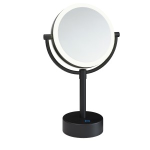 COSMIC ESSENTIALS SPECCHIO INGRANDITORE D'APPOGGIO CON LUCE LED REGOLABILE NERO SATINATO