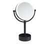 COSMIC ESSENTIALS SPECCHIO INGRANDITORE D'APPOGGIO CON LUCE LED REGOLABILE NERO SATINATO