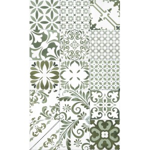 TONALITE AQUAREL DECORO STARS VERDE 15X15