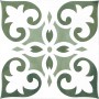 TONALITE AQUAREL DECORO STARS VERDE 15X15
