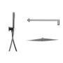 AQUAELITE METAL 316 KIT SOFFIONE C/SET DOCCIA TONDO E ROSONE QUADRATO