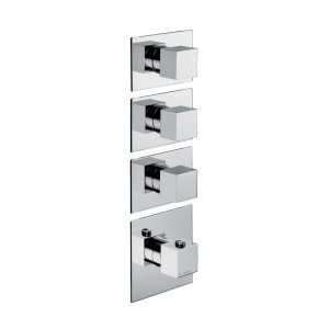 NEWFORM  NEWFORM MISCELATORE TERMOSTATICO MULTIUTENZA DOCCIA AD INCASSO 3 USCITE