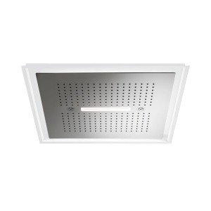 NEWFORM  NEWFORM SOFFIONE QUADRO AD INCASSO 500X500 MM MULTIFUNZIONE C/ILLUMINAZIONE MULTICOLORE AUTOMATICA