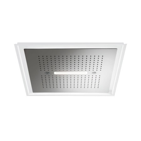 NEWFORM  NEWFORM SOFFIONE QUADRO AD INCASSO 500X500 MM MULTIFUNZIONE C/ILLUMINAZIONE MULTICOLORE AUTOMATICA