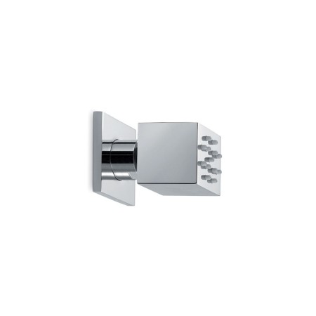 NEWFORM  SOFFIONE LATERALE QUADRO SNODATO IN OTTONE
