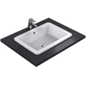 IDEAL STANDARD STRADA LAVABO RETTANGOLARE DA INCASSO SOPRA PIANO 595X440