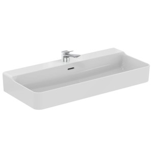 IDEAL STANDARD CONCA LAVABO DA APPOGGIO RETTANGOLARE 1000X450 MM C/TROPPOPIENO E 1 FORO