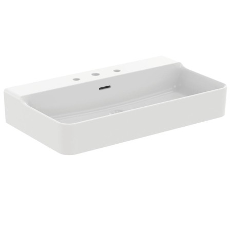 IDEAL STANDARD CONCA LAVABO DA APPOGGIO RETTANGOLARE 800X450 MM C/TROPPOPIENO E 3 FORI