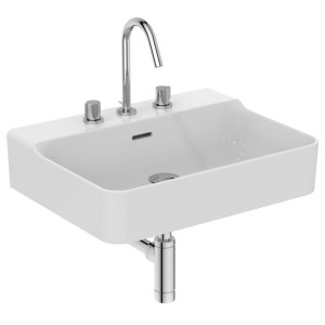 IDEAL STANDARD CONCA LAVABO RETTANGOLARE 600X450 MM C/TROPPOPIENO E 3 FORI