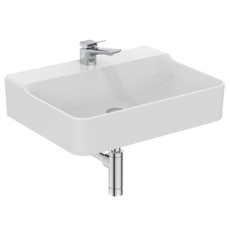 IDEAL STANDARD CONCA LAVABO DA APPOGGIO RETTANGOLARE 600X450 MM S/TROPPOPIENO E 1FORO