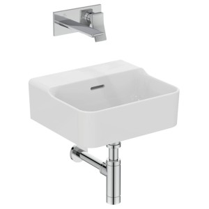 IDEAL STANDARD CONCA LAVAMANI DA APPOGGIO RETTANGOLARE 400X350 MM C/TROPPOPIENO E SENZA FORI