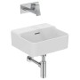 IDEAL STANDARD CONCA LAVAMANI DA APPOGGIO RETTANGOLARE 400X350 MM C/TROPPOPIENO E SENZA FORI