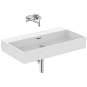 IDEAL STANDARD EXTRA LAVABO RETTANGOLARE 800X450 C/TROPPOPIENO E SENZA FORI