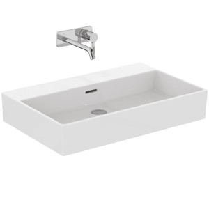 IDEAL STANDARD EXTRA LAVABO DA APPOGGIO RETTANGOLARE 700X450 C/TROPPOPIENO E SENZA FORI