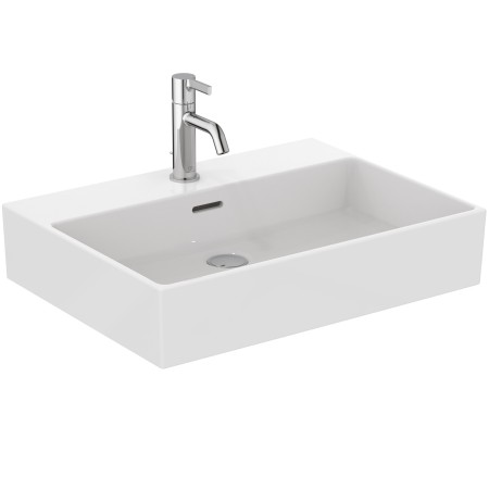 IDEAL STANDARD EXTRA LAVABO DA APPOGGIO RETTANGOLARE 600X450 C/TROPPOPIENO E 1 FORO