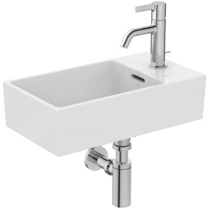 IDEAL STANDARD EXTRA LAVAMANI ASIMMETRICO 450X250 C/TROPPOPIENO E 1 FORO VERSIONE DESTRA