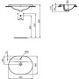 IDEAL STANDARD CONNECT - LAVABO 620 MM DA INCASSO SOPRAPIANO C/FORO RUBINETTERIA E TROPPOPIENO
